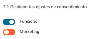 Modificar el consentimiento de cookies