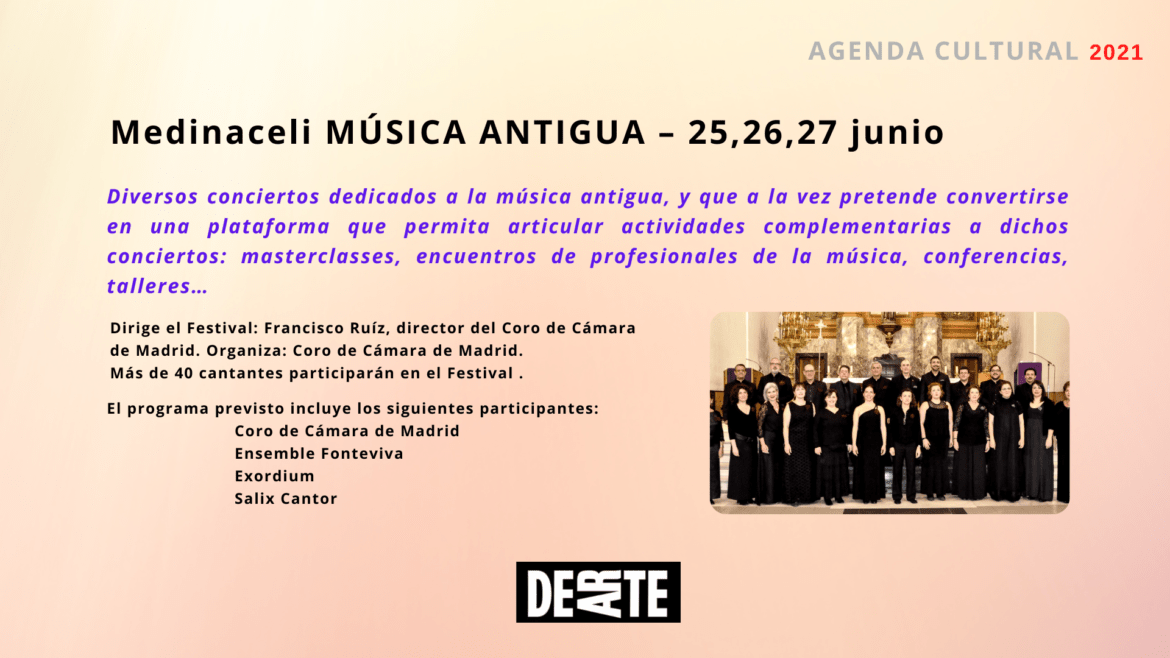 Programación Medinaceli MÚSICA ANTIGUA 2021 –  25 26 27 junio