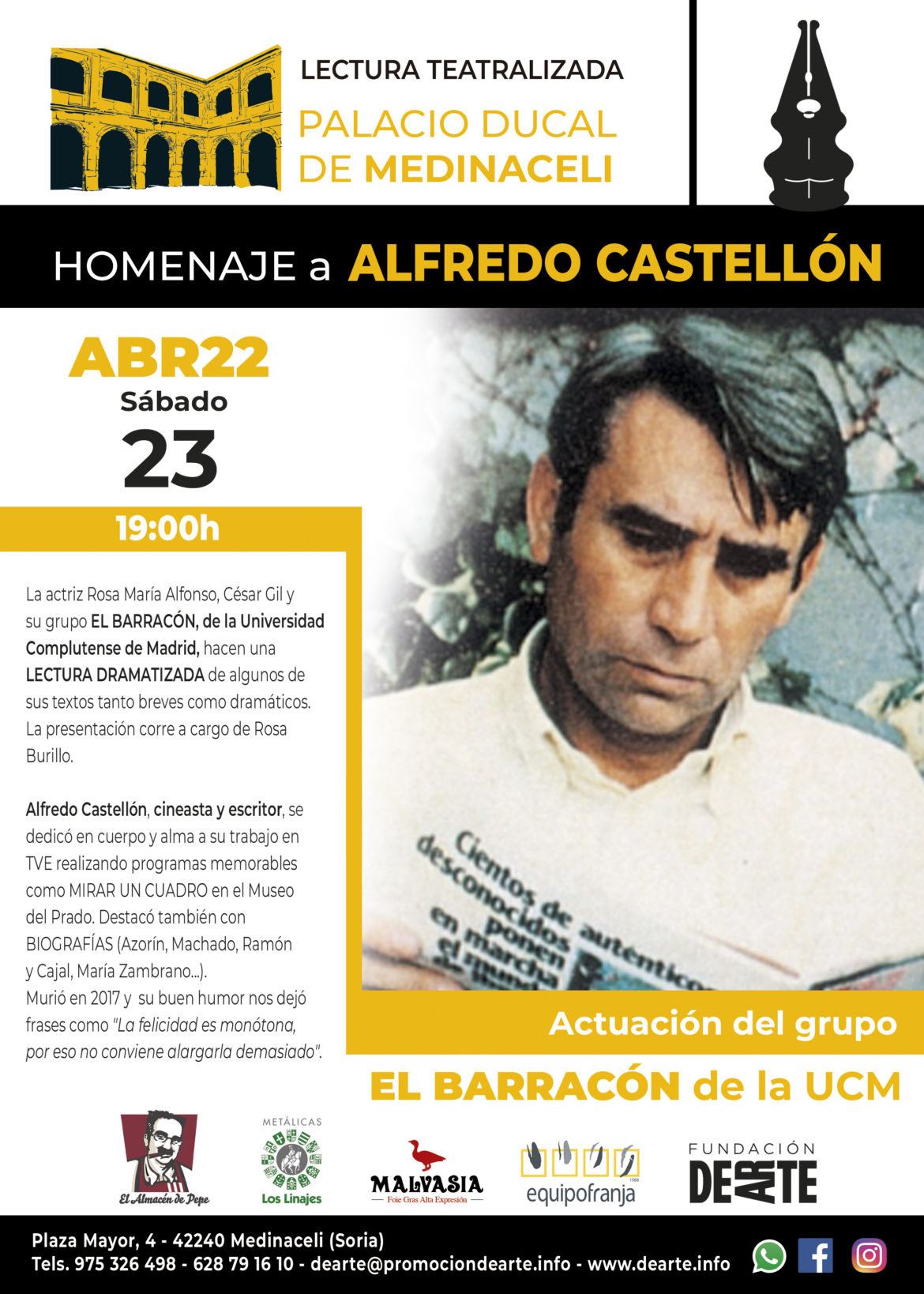 Homenaje a Alfredo Castellón, cineasta y escritor