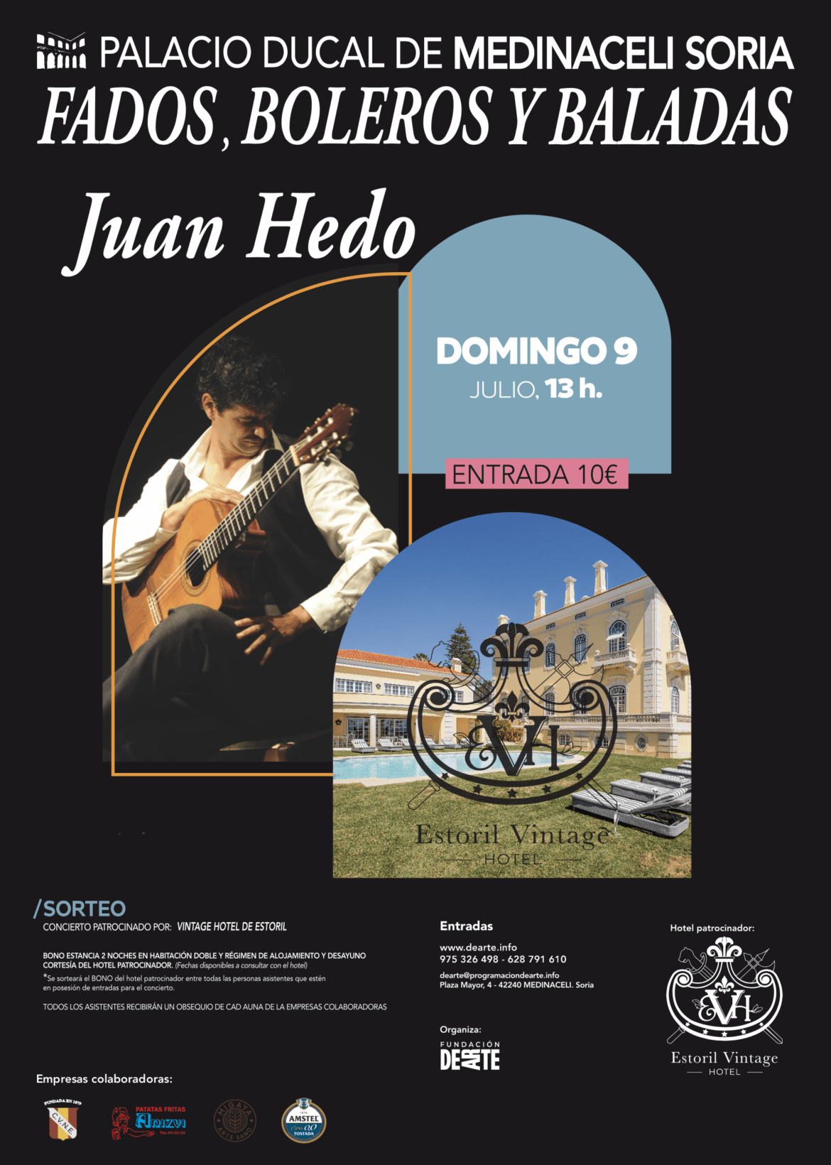 CONCIERTO DE FADOS, BOLEROS Y BALADAS POR JUAN HEDO