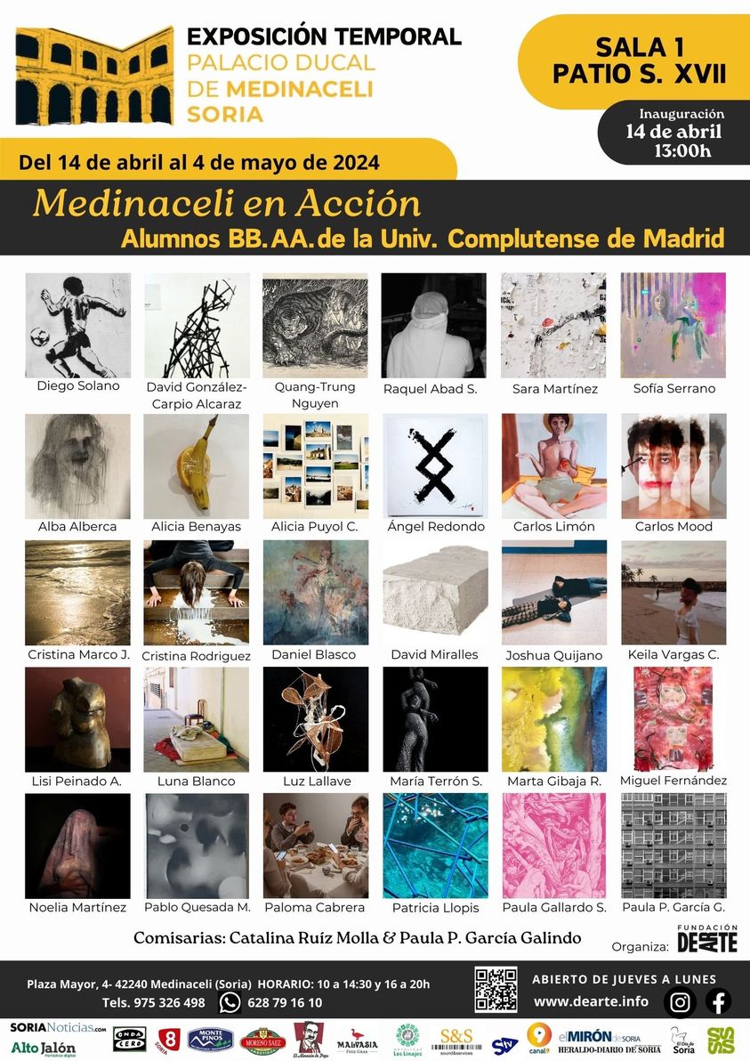 Exposición “Medinaceli en Acción”. Alumnos BB. AA. Univ. Complutense Madrid. Del 14 ab. al 4 may.