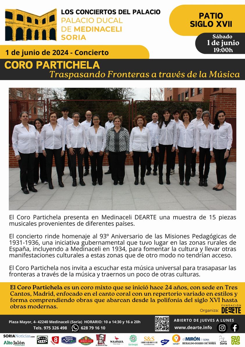 Concierto CORO PARTICHELA. “Traspasando Fronteras a través de la Música”. 1 de junio, 19:00h.