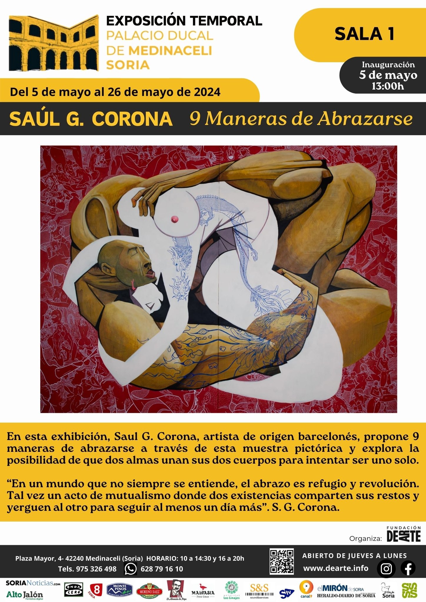 Exposición SAÚL G. CORONA “9 Maneras de Abrazarse”. Del 5 al 26 de mayo.