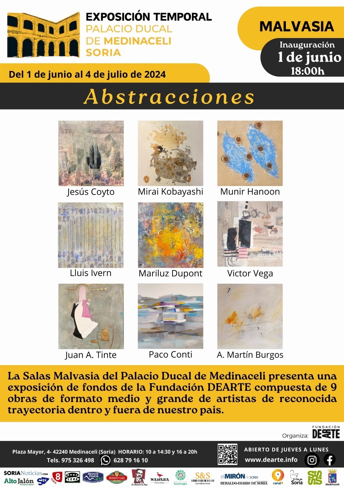 Exposición «ABSTRACCIONES». Artistas de reconocida trayectoria dentro y fuera de nuestro país. A partir del 1 de junio (exposición finalizada).