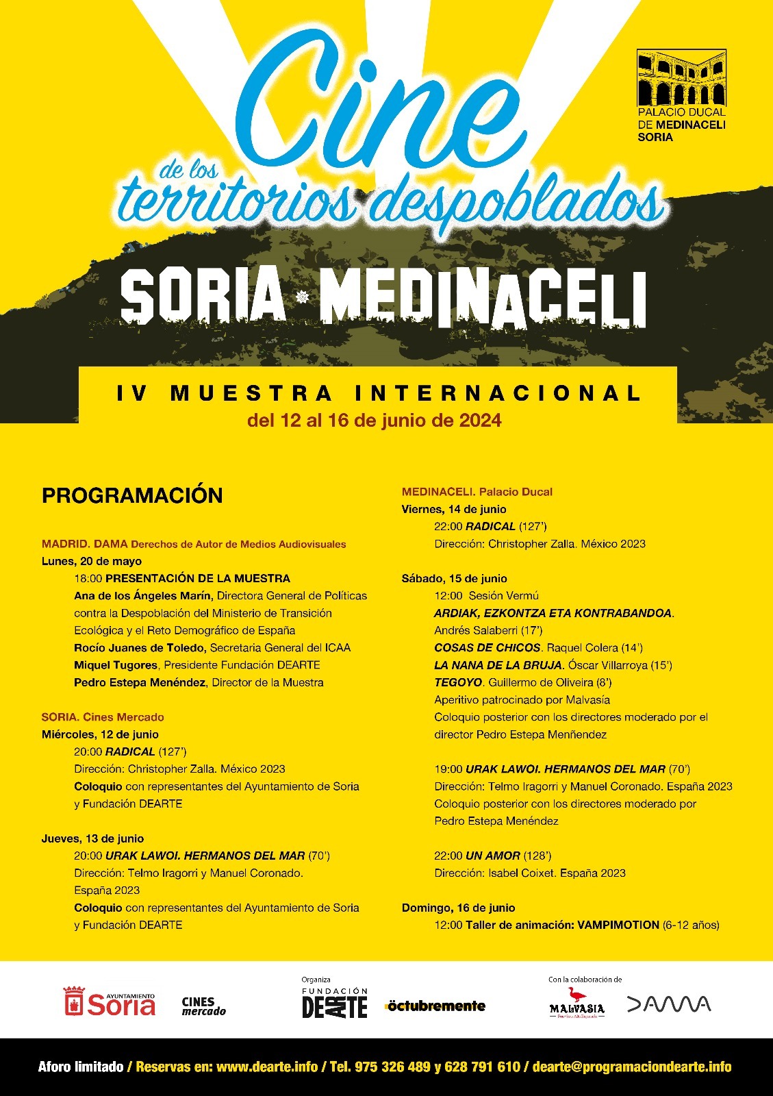 Cine de los Territorios Despoblados. IV Muestra Internacional. Soria – Medinaceli. Del 12 al 16 de junio