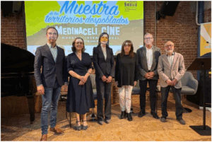 "Presentación oficial de Medinaceli CINE 2025 en Madrid con representantes institucionales y organizadores del festival de cine rural"