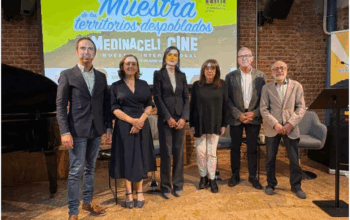 "Presentación oficial de Medinaceli CINE 2025 en Madrid con representantes institucionales y organizadores del festival de cine rural"