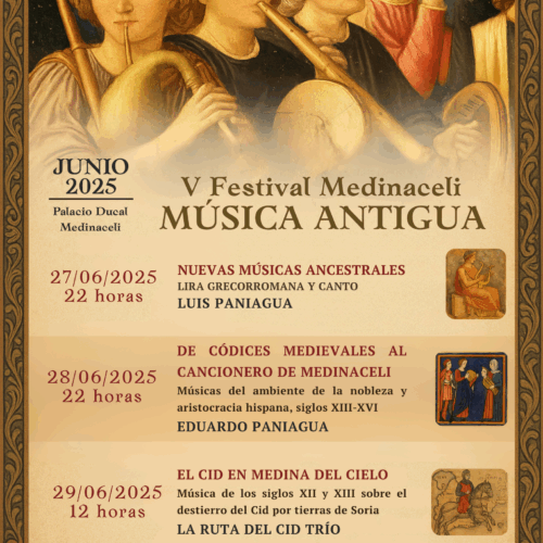 V FESTIVAL MÚSICA ANTIGUA. 27 al 29 junio 2025. Palacio Ducal Medinaceli.