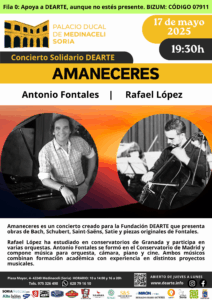 Cartel Concierto Amaneceres - Fundación DEARTE