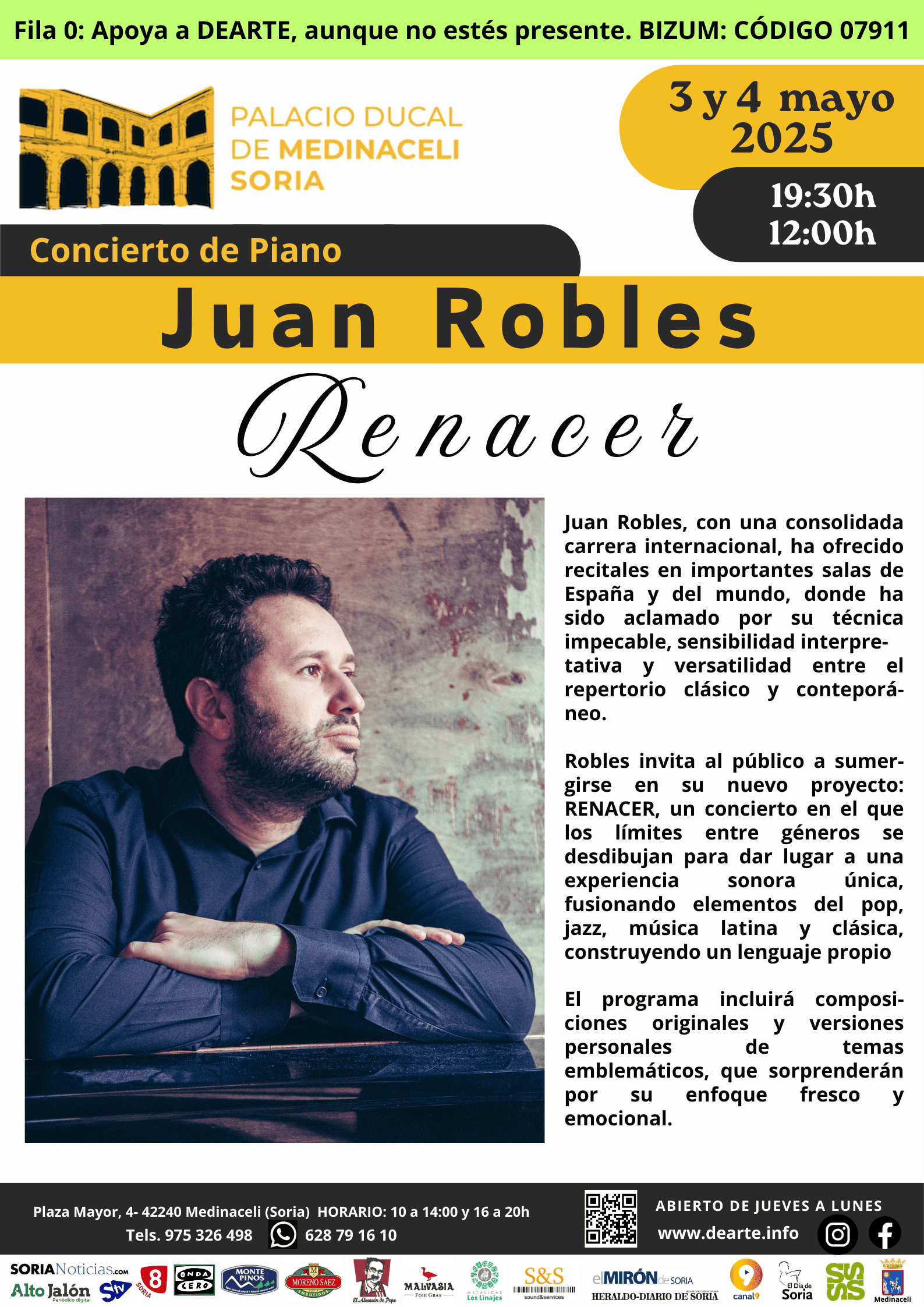 Concierto piano de Juan Robles «Renacer» en Medinaceli