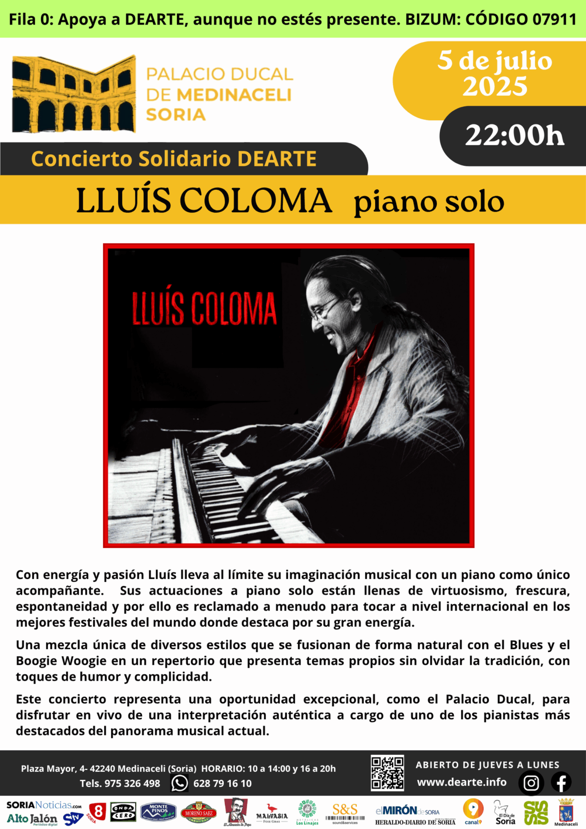 Lluís Coloma en Medinaceli – Concierto Piano Solo