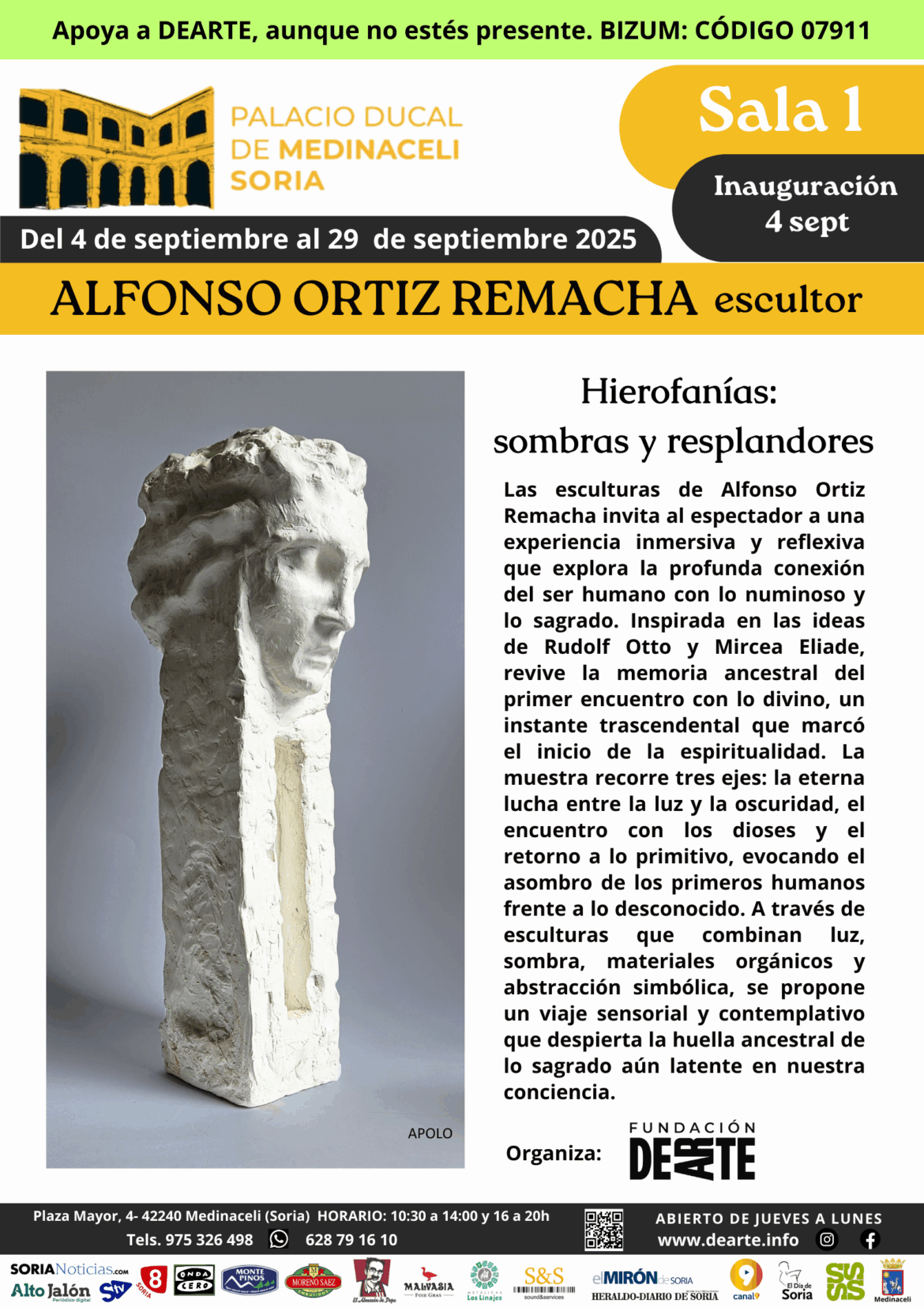 El escultor Alfonso Ortiz Remacha expone en el Palacio Ducal