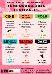 Fechas Festivales Medinaceli DEARTE 2026