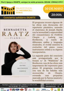 Concierto de piano solo de Bernadetta Raatz – 30 de mayo en el Palacio Ducal de Medinaceli