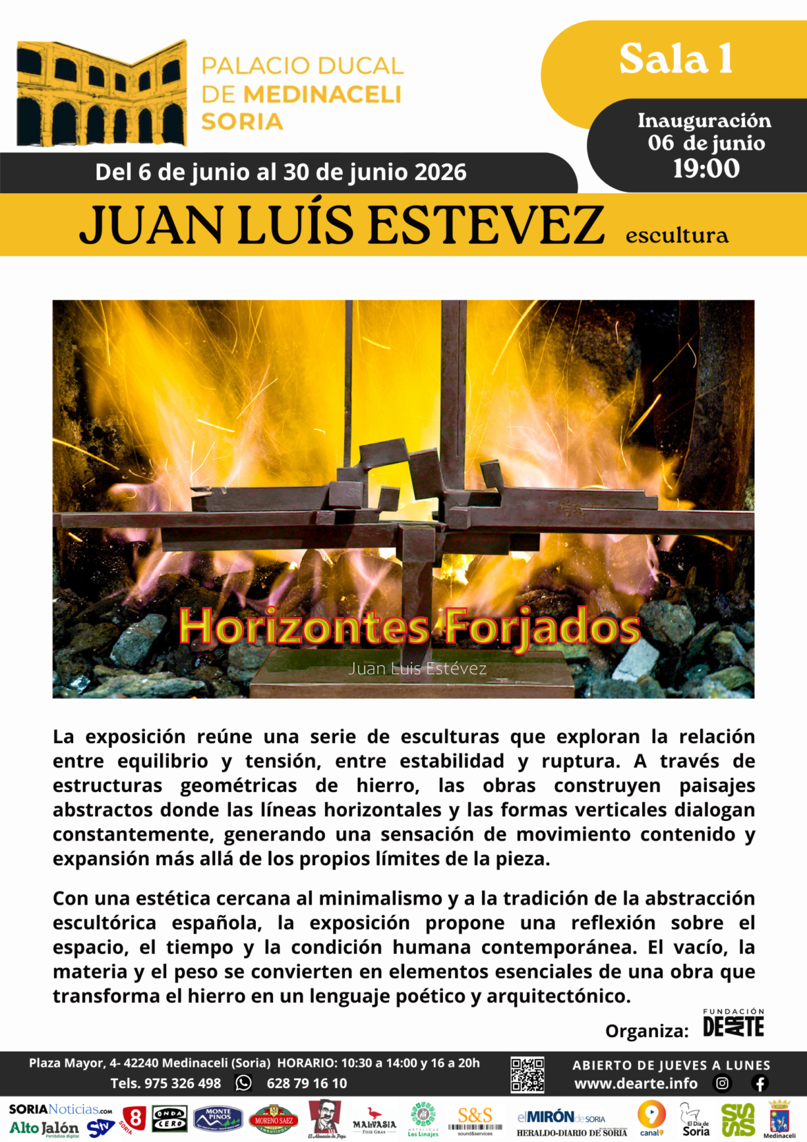 Juan Luís Estevez expone «Horizontes Forjados» en el Palacio Ducal de Medinaceli
