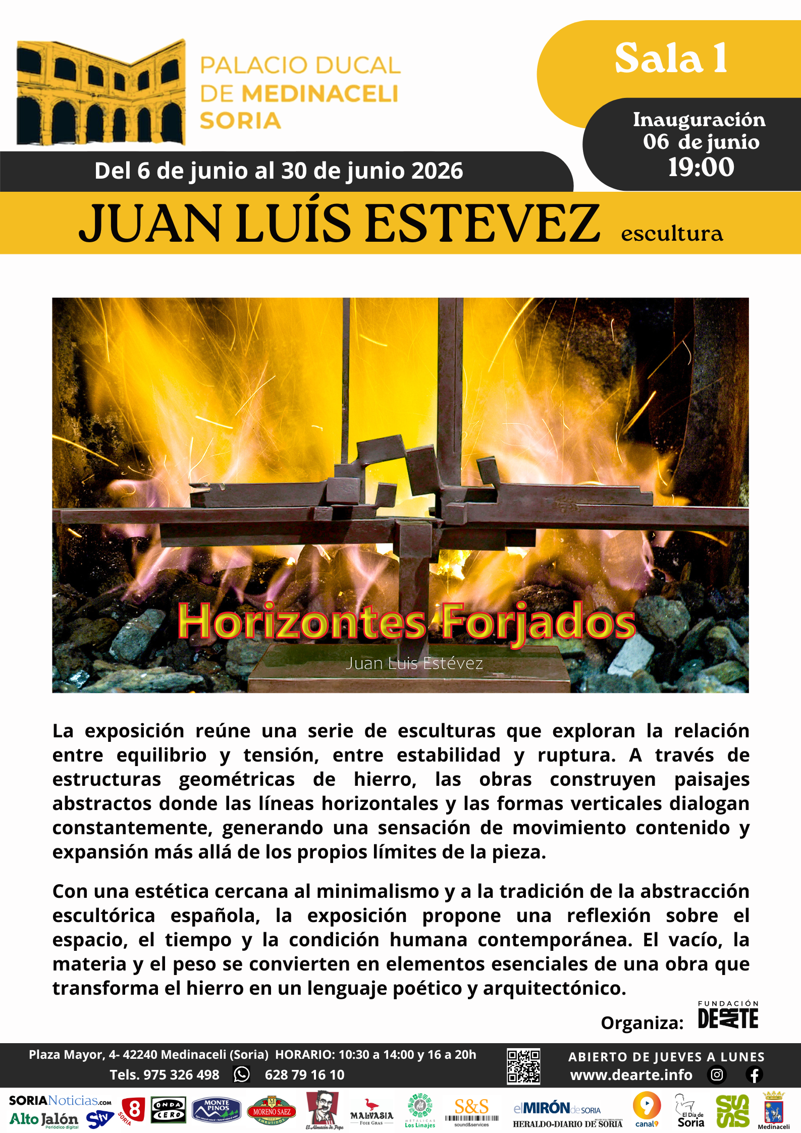 Juan Luís Estevez expone «Horizontes Forjados» en el Palacio Ducal de Medinaceli